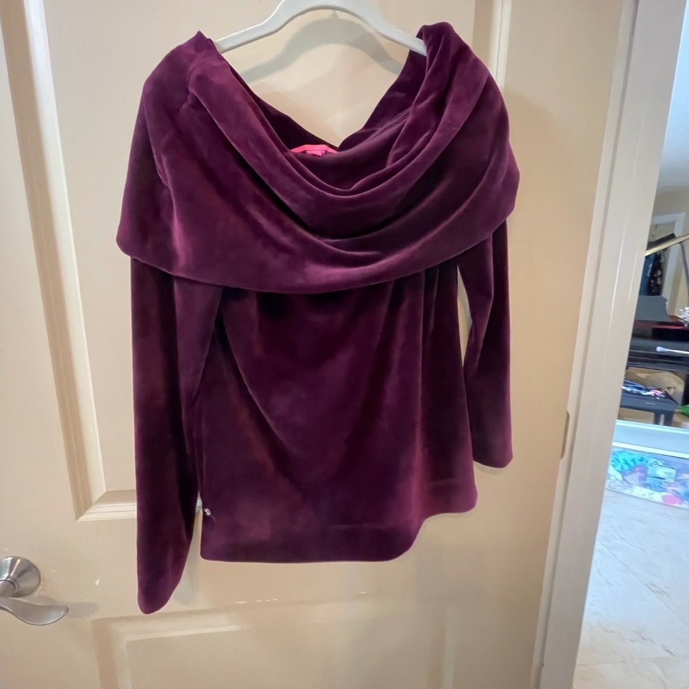 Lilly Pulitzer velour top.